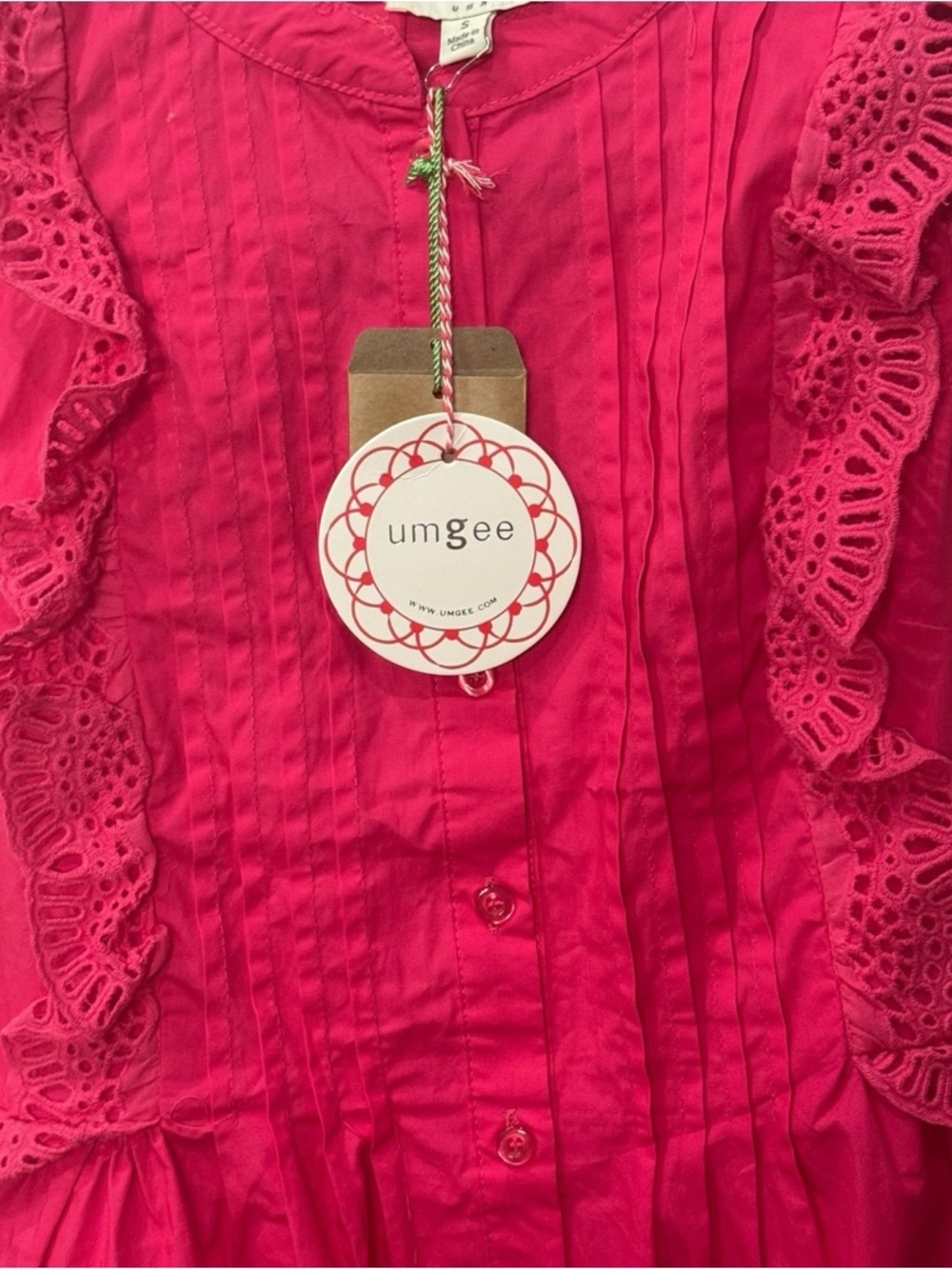 Umgee tiered ruffle sleeve tunic dress. NWT size S - Picture 2 of 7